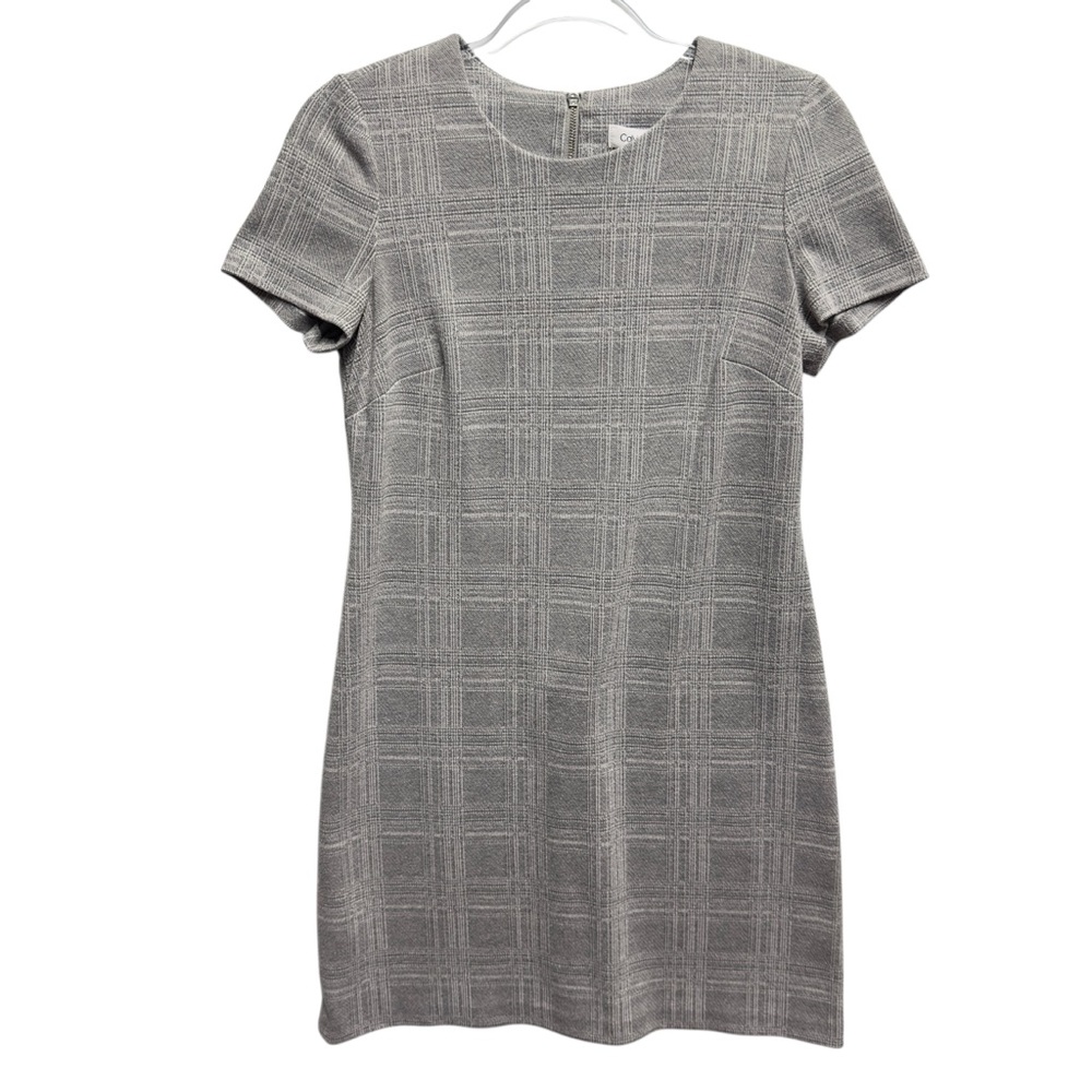 Rayon Ponte Knit Plaid Mini Dress